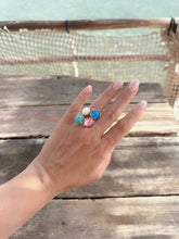 Carica l'immagine nel visualizzatore di Gallery, Anello Desiderando Agata celeste/ Pace e Chiarezza - Sara Lubrano