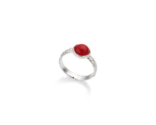 Carica l'immagine nel visualizzatore di Gallery, Anello Arcobaleno Corallo Silver - Sara Lubrano