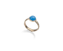 Carica l'immagine nel visualizzatore di Gallery, Anello Arcobaleno Celeste Gold - Sara Lubrano