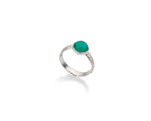 Load image into Gallery viewer, Anello Arcobaleno Verde Silver
